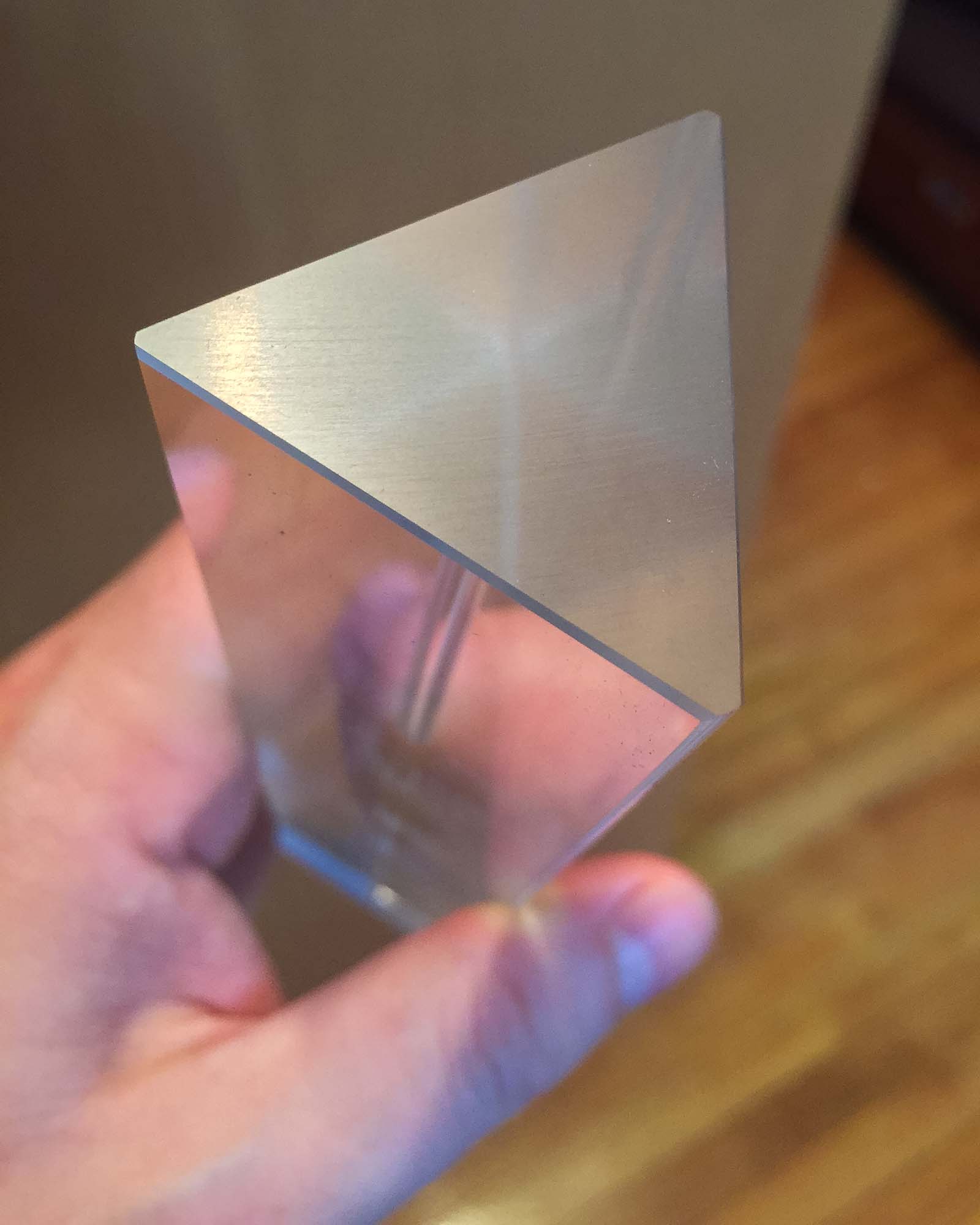 Large glass prism